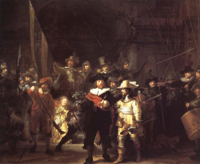 REMBRANDT Harmenszoon van Rijn The night watch oil painting image